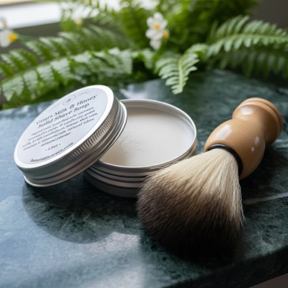 Goats Milk & Honey Solid Shave Soap Set- 2.5oz